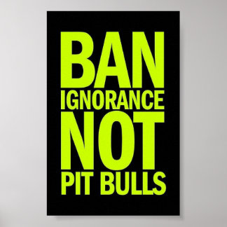 POSTER INTERDIRE L'IGNORANCE ET NON LES BULLES DE PIT LES