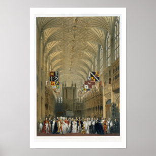 Poster Intérieur de la chapelle St George, 1838 (litho co