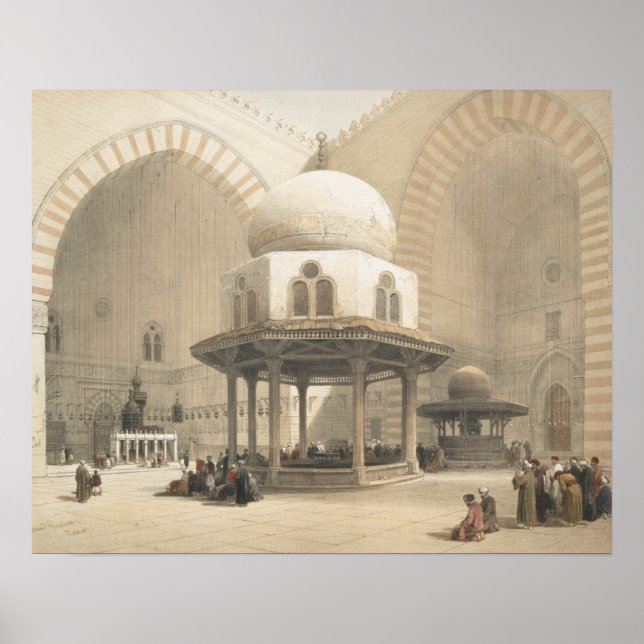 Poster Intérieur de la mosquée du Sultan El Ghoree, Ca (Devant)