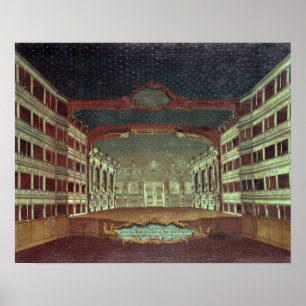 Poster Intérieur du Théâtre San Samuele, Venise