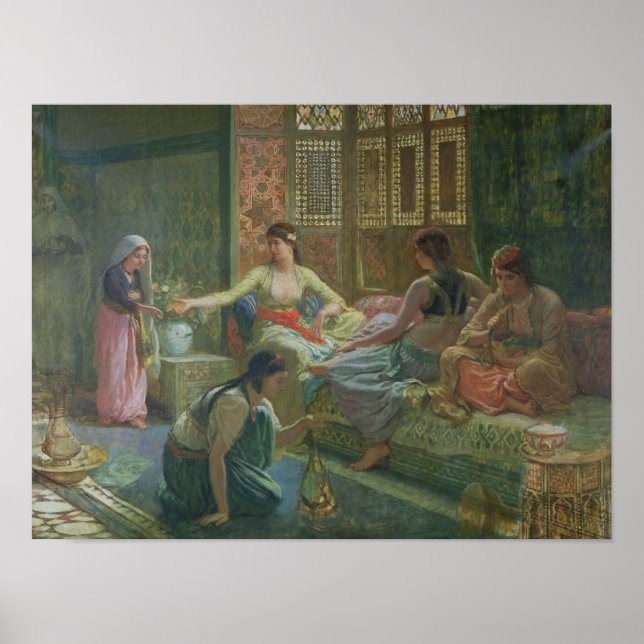 Poster Intérieur d'un Harem, vers 1865 (Devant)