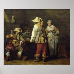 Poster Intérieur d'une auberge, 1636