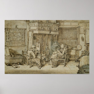 Poster Intérieur néerlandais, 1617