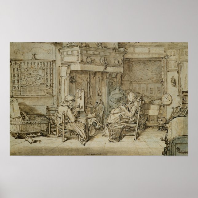 Poster Intérieur néerlandais, 1617 (Devant)