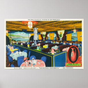 Poster Interior View of the Riviera Restaurant
