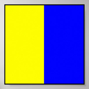 Poster International maritime signal flag letter nautical