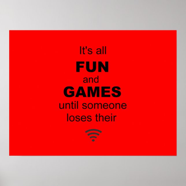 Poster Internet WiFi perdu - Rouge (Devant)