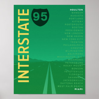 Poster Interstate 95 (I-95) (Vert)