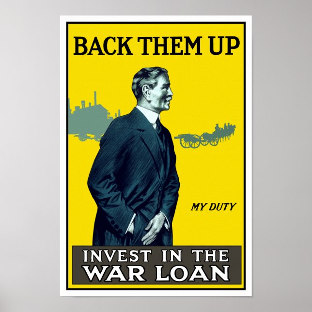 Poster Investir dans l'emprunt de guerre - Première Guerr (Devant)