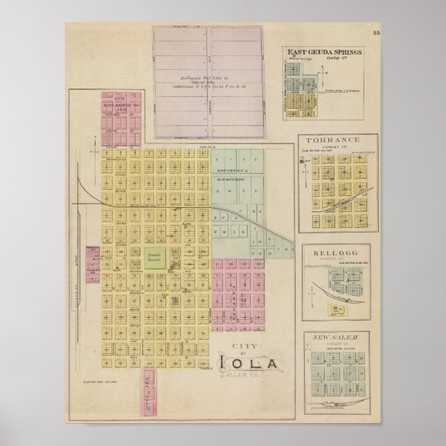 Poster Iola, Torrance et Kellogg, Kansas (Devant)