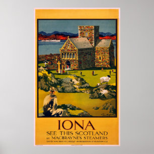 Poster Iona - Voir cette Écosse par les vapeur de MacBray