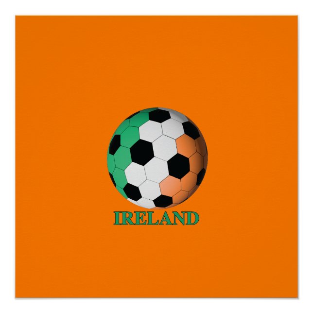 Poster Ireland soccer (Devant)