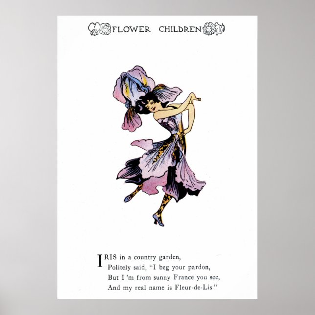 Poster Iris - Fleur-de-Lis (Devant)