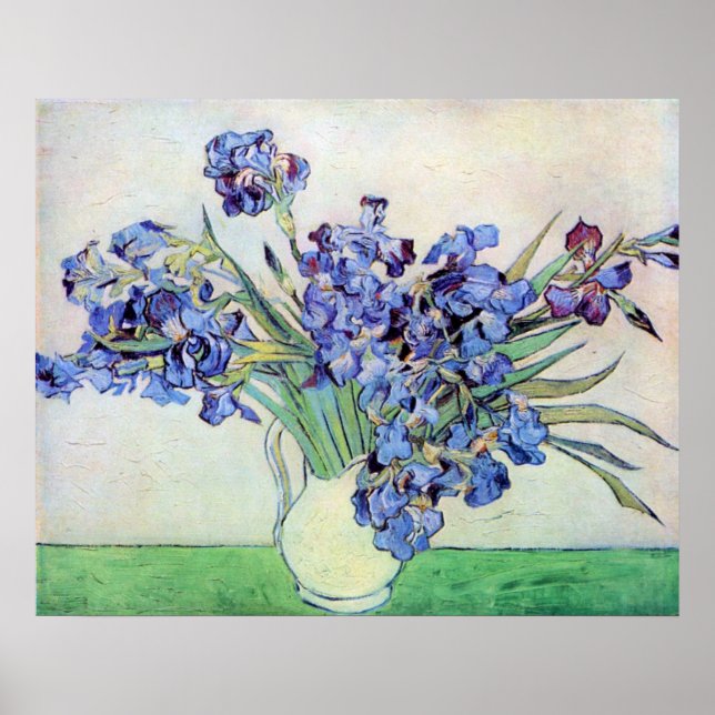 Poster Irises par Vincent van Gogh (Devant)