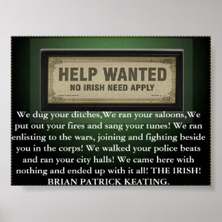 Poster irish n'a pas besoin de s'appliquer