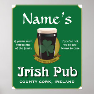 Poster irlandais Pub
