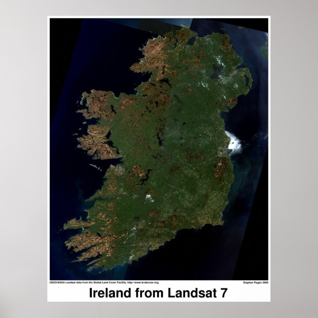 Poster Irlande de Landsat 7 (Devant)
