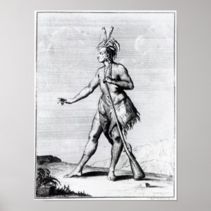 Poster Iroquois Man, habitant du Canada