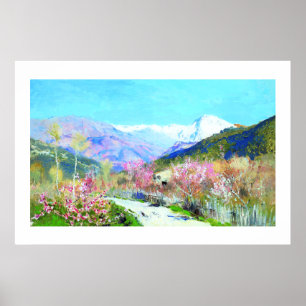 Poster Isaac Levitan. Peinture "Springtime"