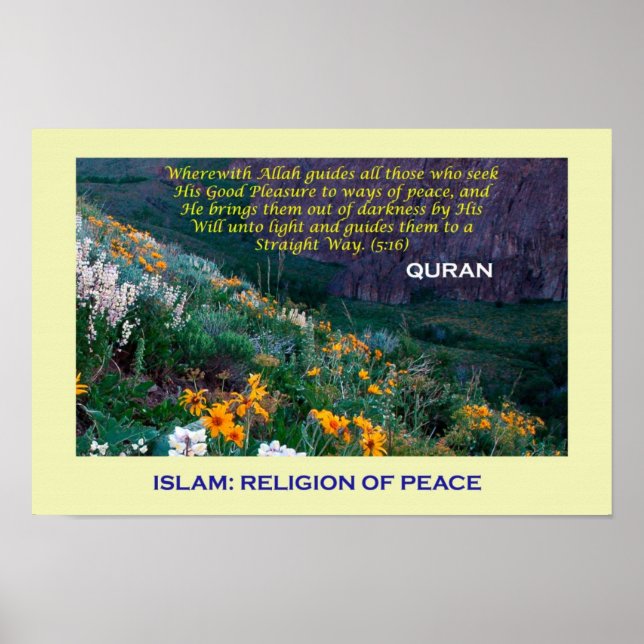 Poster islamique (Islam religion de la paix) (Devant)