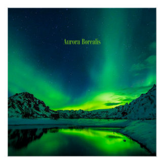 Poster Islande, Aurora Borealis