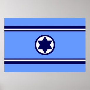 Poster Israël Force aérienne, drapeau israélien
