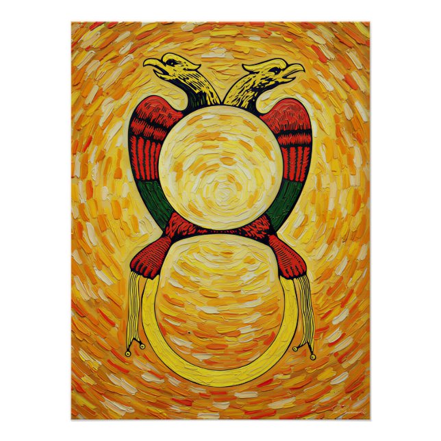 Poster Italian Playing Cards - Ace of Coins, Denari (Devant)