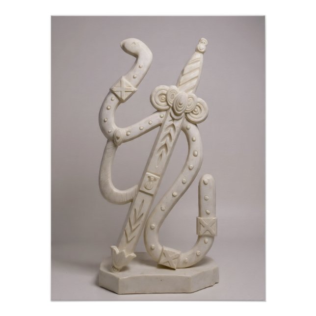 Poster Italian Playing Cards - Ace of Spades (Devant)