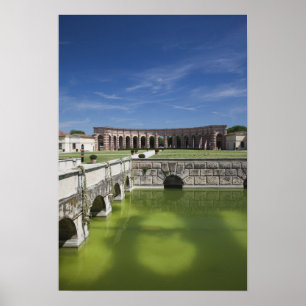Poster Italie, province de Mantoue, Mantoue. Cour,