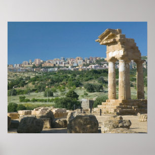 Poster Italie, Sicile, Agrigente, La Valle dei Templi,