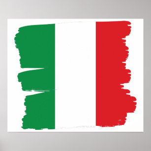 Poster italien Drapeau Italie