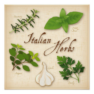 Poster italien Herbes