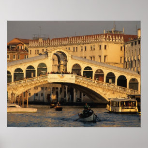 Poster Italy, Veneto, Venice, Canal Grande and Rialto
