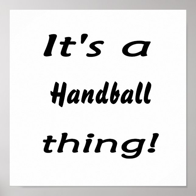 Poster It's a handball thing! (Devant)