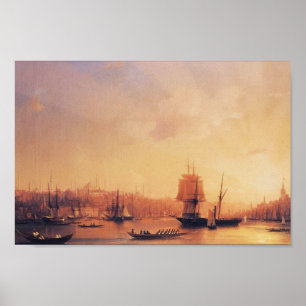 Poster Ivan Aivazovsky - Dusk sur la Corne d'or