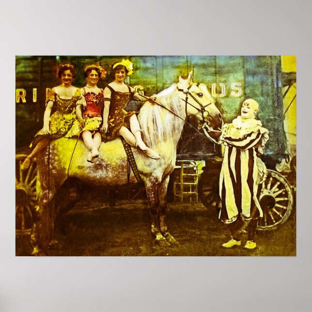 Poster Jack le Clown et le cirque Vintage des Trois Reine (Devant)