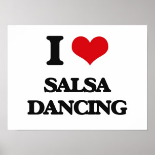 Poster J'adore la Salsa Dancing