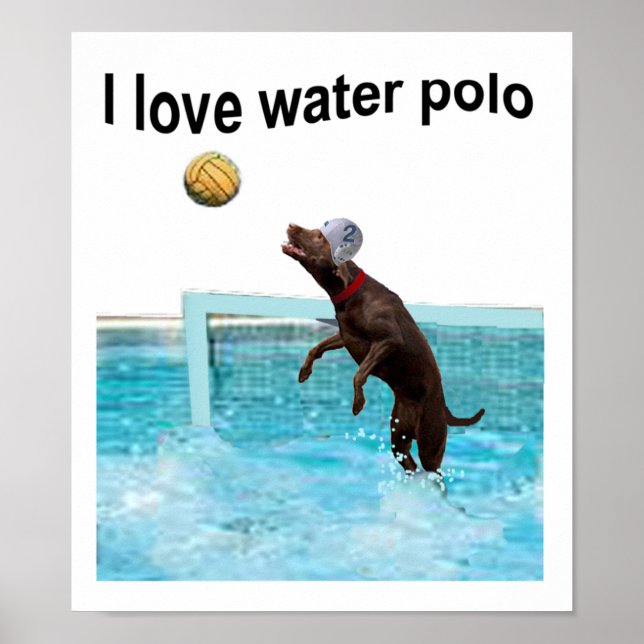 Poster J'adore le water polo (Devant)
