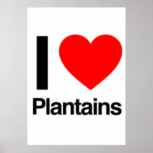 Poster j'adore les plantains