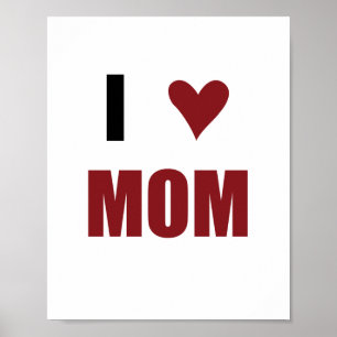 Poster J'adore Maman (taille standard de cadre photo)