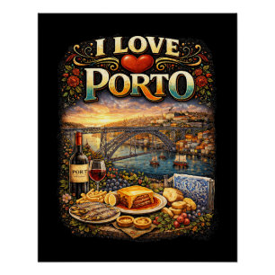 Poster J'adore Porto