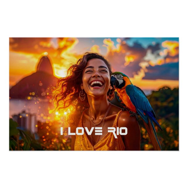 POSTER J'ADORE RIO - RIO DE JANEIRO (Devant)