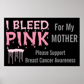 Poster J'Ai Bleu Rose Pour Ma Mère Sensibilisation Au Can