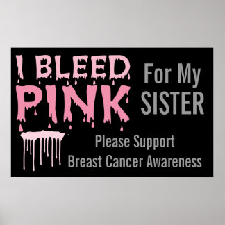 Poster J'Ai Bleu Rose Pour Ma Soeur Sensibilisation Au Ca