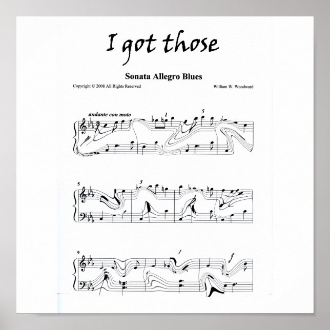 Poster J'ai ces "Sonata Allegro Blues" (Devant)
