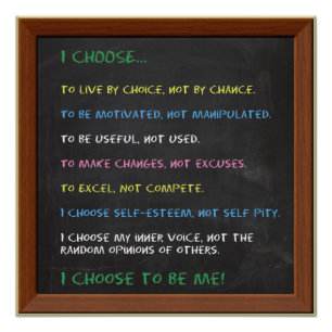 Poster J'AI CHOISI MOtivationnel