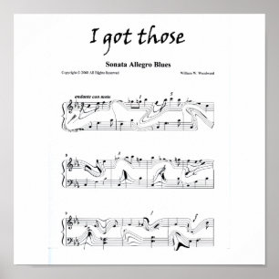 Poster J'ai obtenu à ceux la "sonate les bleus allégro "