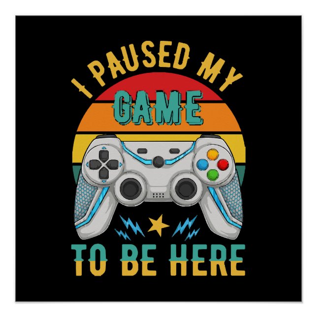 Poster j'ai suspendu mon jeu (Devant)