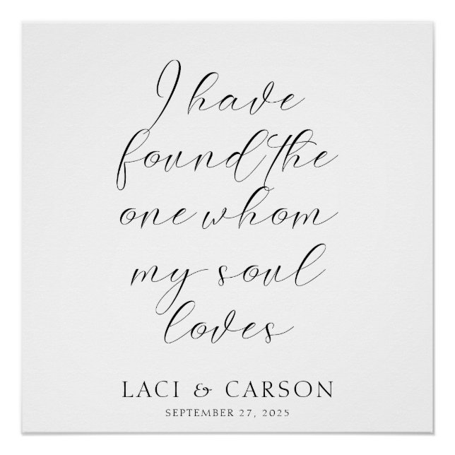 Poster "J'Ai Trouvé Un" Bannière Mariage En Arrière-Plan (Devant)