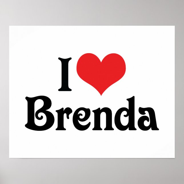 Poster J'aime Brenda (Devant)